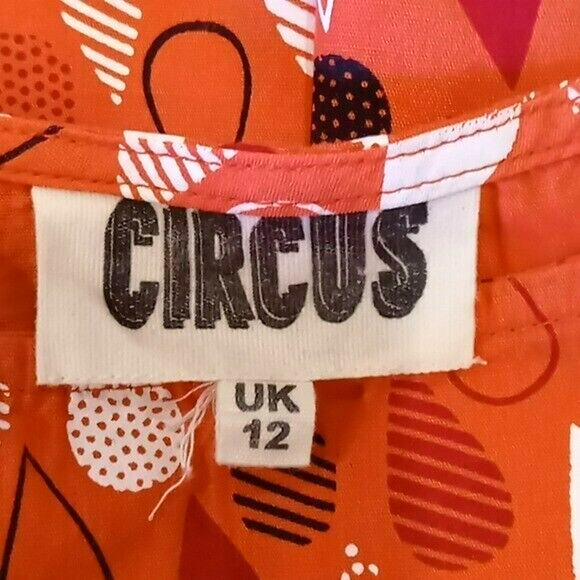 CIRCUS Retro Fit & Flare Raindrop Print Sleeveless Dress - UK 12 / US 8 - Picture 5 of 7